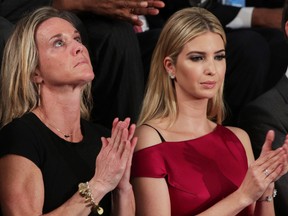 Widow of fallen Navy Seal, Senior Chief William Owens, Carryn Owens, and Ivanka Trump attend a joint session of the U.S. Congress with U.S. President Donald Trump on Feb. 28, 2017 in the House chamber of the U.S. Capitol in Washington, D.C. (Alex Wong/Getty Images)