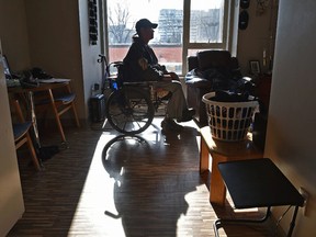 Fred Piche resident of Ambrose Place in Edmonton, Thursday, March 2, 2017. Ed Kaiser/Postmedia