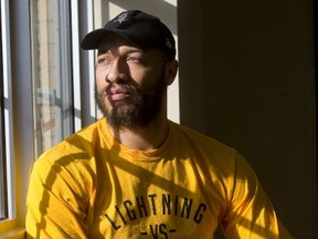 Royce White, forward for the London Lightning (MIKE HENSEN, The London Free Press)