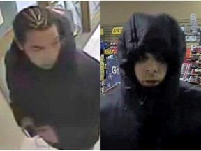 Police are seeking this suspect in two robberies in January.