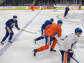 The Edmonton Oilers practiced at Rogers Place on March 3, 2107 prior to opening an eight game home streak.
