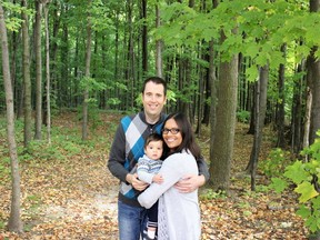 Andrew Hare is pictured with his wife, Jayna, and son, Asher. (HANDOUT, Toronto Sun)