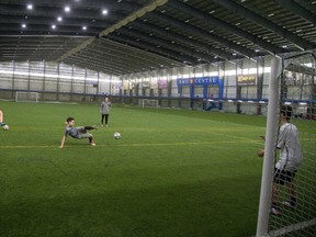 The BMO Centre on Rectory Street, run by the non-profit London Optimist Sports Centre, is so busy it?s expanding, adding two more indoor pitches at a cost of about $8 million. (MIKE HENSEN, The London Free Press)