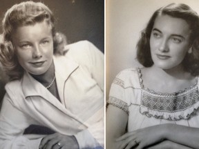 Undated photos provided by the Haley family shows Martha Williams, left, when she was about 25 years old, and her twin 97-year-old sister Jean Haley, right, when she was about 25 years old. The two froze to death Saturday, March 4, 2017, after they fell outside Jean's home in Barrington, R.I., and were stranded there during one of the coldest nights of the winter. A neighbor found the twin sisters the next morning. (Haley family via AP photos)