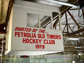 One casualty of the $550,000 renovation and upgrades to Petrolia’s Greenwood Recreation Centre will be facility’s press box, a fixture of the local arena since its installation in 1979. The box is being removed because of safety considerations and the fact it’s not in compliance with the Accessibility for Ontarians with Disabilities Act. (Melissa Schilz/Postmedia Network)