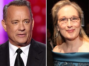 Tom Hanks and Meryl Streep are seen in this combination shot (Kevin Winter/Christopher Polk/Getty Images)