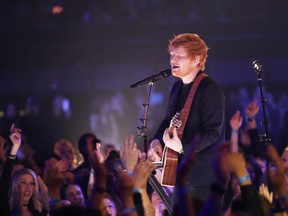 Musician Ed Sheeran performs onstage at the 2017 iHeartRadio Music Awards which broadcast live on Turner's TBS, TNT, and truTV at The Forum on March 5, 2017 in Inglewood, California. (Photo by Christopher Polk/Getty Images for iHeartMedia)