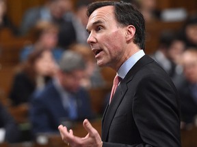 Minister of Finance Bill Morneau responds to a question during question period in the House of Commons on Parliament Hill in Ottawa on Tuesday, March 7, 2017. THE CANADIAN PRESS/Sean Kilpatrick