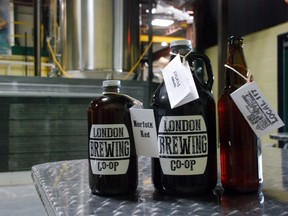London Brewing Co-op has added 650-millilitre bottles to its familiar growlers and Boston rounds. (Wayne Newton/Special to Postmedia News)