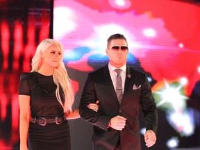 The Miz with his manager and real-life wife, Canadian Maryse. (Courtesy World Wrestling Entertainment)