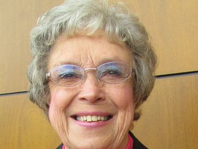 Sarnia’s Wilma McNeill is pleased a federal bill that would recognize Remembrance Day as a “legal holiday” cleared another legislative hurdle this week. McNeill has for 27 years advocated to have Nov. 11 returned as a statutory holiday in Ontario. (File photo/Sarnia Observer)