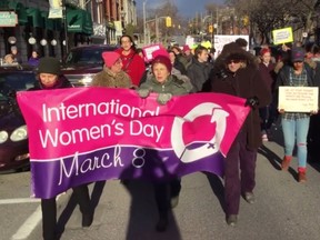 Women march