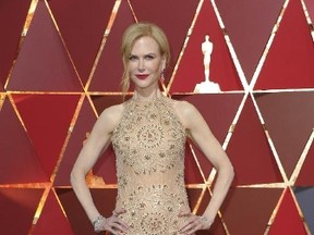 Nicole Kidman arrives at the Oscars at the Dolby Theatre in Los Angeles on Sunday, Feb. 26, 2017. (Richard Shotwell/Invision/AP)
