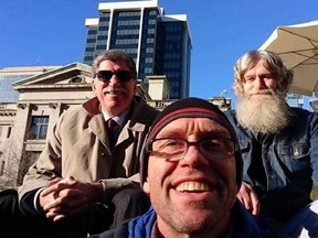 Lawyer Peter Golden (left) Daniel Van Heest (bottom) and Len Van Heest (right) are seen in this undated handout photo. Len Van Heest was deported to the Netherlands this week despite living in Canada since he was eight months old. THE CANADIAN PRESS/Handout/Daniel Van Heest