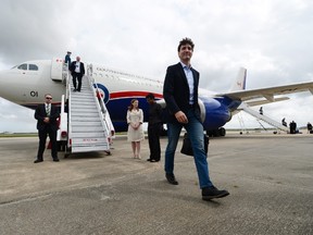 Prime Minister Justin Trudeau arrives in Houston, Texas on Thursday, March 9, 2017. CANADIAN PRESS/Sean Kilpatrick