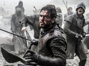 In this image released by HBO, Kit Harington appears in a scene from "Game of Thrones." HBO said Thursday that the series will return for its seventh season on Sunday, July 16. (Helen Sloan/HBO via AP)