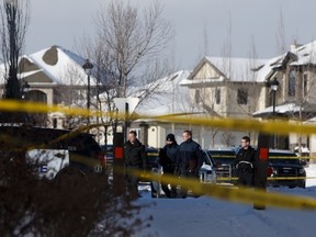 Edmonton police have taped off an area in southwest Edmonton following an officer involved shooting.