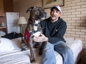 William Jewitt with his dog, Teeka.