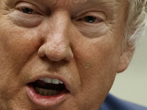 President Donald Trump speaks in the Roosevelt Room of the White House in Washington, Friday, March 10, 2017, during a meeting on healthcare. (AP Photo/Evan Vucci)