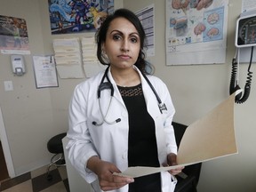 Dr. Kulvinder Gill, president of Concerned Ontario Doctors, in her clinic in Brampton on Friday March 10, 2017.