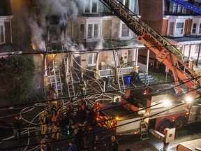 Authorities say a little girl has died following a fire in Harrisburg, Pa., that also critically injured two others and appears to have been sparked by a recharging hoverboard, Friday, March 10, 2017. (Sean Simmers /PennLive.com via AP)