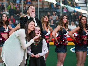 Tears were shed as former Rock captain Colin Doyle and his family watched his No. 7 get raised to the rafters at the ACC last night. Ernest Doroszuk/Postmedia Network