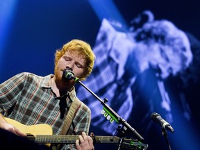 Ed Sheeran performs at SaskTel Center to a sold out crowd in Saskatoon, June 16, 2015. (Gord Waldner/The Star Phoenix/Postmedia Network)