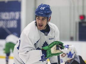 Maple Leafs forward Brian Boyle skates during practice at the MasterCard Centre in Toronto on March 5, 2017. (Ernest Doroszuk/Toronto Sun)