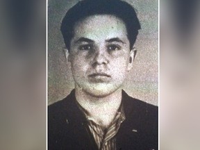 This photo of Michael Karkoc was part of his application for German citizenship filed with the Nazi SS-run immigration office on Feb. 14, 1940. (AP Photo/U.S. National Archives)