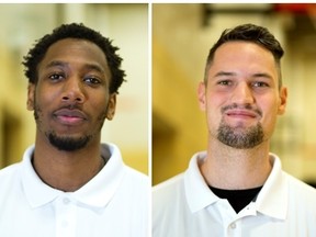 London Lightning forwards Marcus Capers and Taylor Black. (File photos)