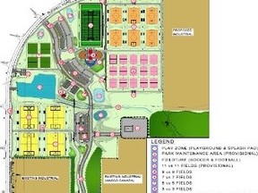 An outdoor recreation complex will be coming to St. Thomas in July 2018. The complex includes 36 soccer fields, basketball courts, splash pad and walking trails.