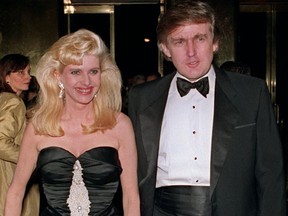 This file photo taken on December 04, 1989 shows Billionaire Donald Trump and his wife Ivana arriving at a social engagement in New York. (SWERZEYSWERZEY/AFP/Getty Images)