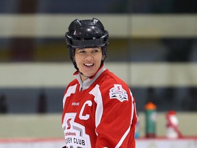 Former Team Canada hockey player Cassie Campbell-Pascall skates during the Girls Hockey Fest in Winnipeg on Dec. 11, 2016. (Brian Donogh/Winnipeg Sun/Postmedia Network)