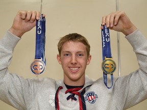 Greater Sudbury's Thomas Boyd was one of two Sudbury Laurentian Swim Club members selected to be part of a Team Ontario group that travelled to Florida for a two-week training camp prior to travelling to Indianapolis to compete in an international pro-am meet. John Lappa/The Sudbury Star/Postmedia Network