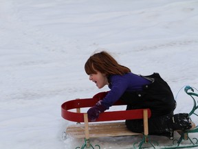Columnist Natalie George and her children do their best to get outside every day during winter. (Supplied photo)