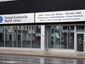 Central Community Health Centre in St. Thomas. (File photo)