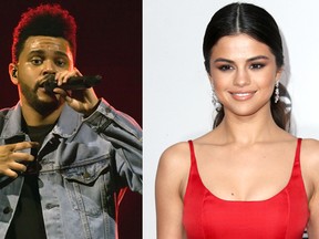 The Weeknd and Selena Gomez. (Kaminski/WENN.COM and Frederick M. Brown/Getty Images photos)