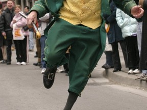 Irish by birth, Canadian by choice, Paschal Brogan plays Leprechaun during traditional St. Patrick's Day Parade in Toronto, March 14, 2004. (SUN FILES)