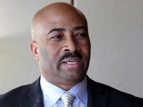 Embattled Sen. Don Meredith is seen in his Toronto lawyer's office in downtown Toronto on Thursday, March 16, 2017. Breaking his silence in an exclusive interview with The Canadian Press, the married Meredith begged forgiveness for a sexual relationship with a teenager, but said he was not prepared to resign at this point. THE CANADIAN PRESS/Colin Perkel