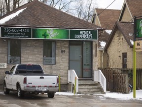 The Tasty Bud's marijuana dispensary on Wharncliffe Street in London, Ont. on Thursday March 16, 2017. The location was recently raided by London Police, and has re-opened. Mike Hensen/The London Free Press/Postmedia Network