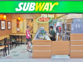 A Subway restaurant.