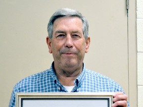 File photo
Alvinston’s Deputy Mayor Jim Hayter, who died Thursday, will be remembered as an outstanding citizen of the community. He is shown in this file photo when he received a Senior of the Year Award in 2015.