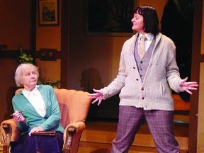 Mary Barclay, left, and Robin DeKleine-Stimpson in a scene from Domino Theatre's The Mousetrap in 2012.