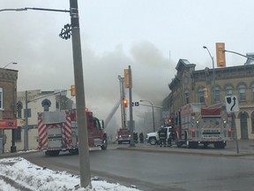 Fire crews from Central Huron, Seaforth and Goderich are on scene putting out the blaze in Clinton.