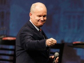 Candidate Erin O'Toole speaks during the Conservative Party of Canada leadership debate in Edmonton on Tuesday, February 28, 2017. (Ian Kucerak / Postmedia Network)