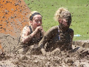 Participants wade through the mud at the 2016 Assante Dirty Dash for Rebound. Organizers of the annual Sarnia-Lambton Rebound fundraiser have opened registration up to 1,000 people this year -- up from 750 in 2016 -- to keep up with interest in the event. (Handout)