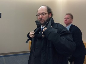 Kenneth Harrison is shown at provincial court in St. John's, N.L., on Tuesday, March 21, 2017. A forensic psychiatrist says a child-size sex doll at the heart of Harrison's trial meets the definition of child pornography.THE CANADIAN PRESS/Sue Bailey