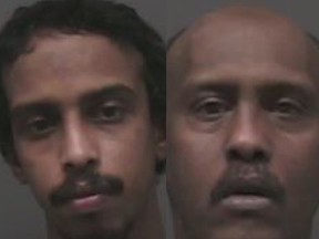 Ahmed Sheikh, 26 (left), Ali Gulud, 45 (right), and a 17-year-old boy were arrested in Georgina, Ont., for human trafficking on Sunday, March 12, 2017. (PHOTOS SUPPLIED BY YORK REGIONAL POLICE).