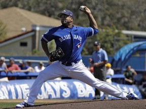 Blue Jays' Francisco Liriano has been the most impressive starting pitcher in camp this spring. (Chris O'Meara/AP Photo)