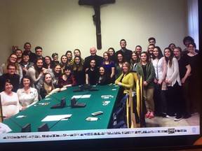 A group of students and adults from Sudbury's Ecole secondaire du Sacre-Cœur returned very recently from a 10-day trip to Italy. Supplied photo